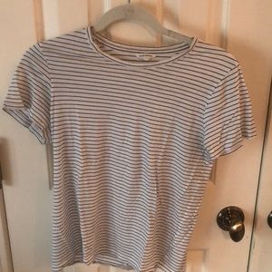 CLUB MONACO STRIPED SHORT SLEEVE TEE